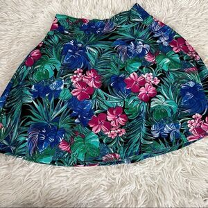 🌸Charlotte Russe Tropical Skater Mini Skirt Size Medium